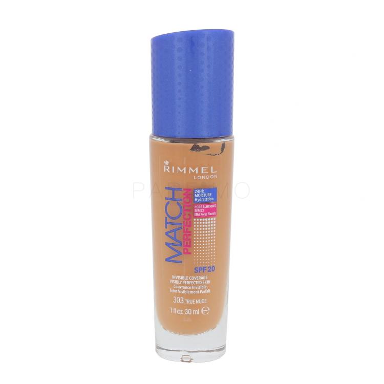 Rimmel London Match Perfection SPF20 Fondotinta donna 30 ml Tonalità 303 True Nude