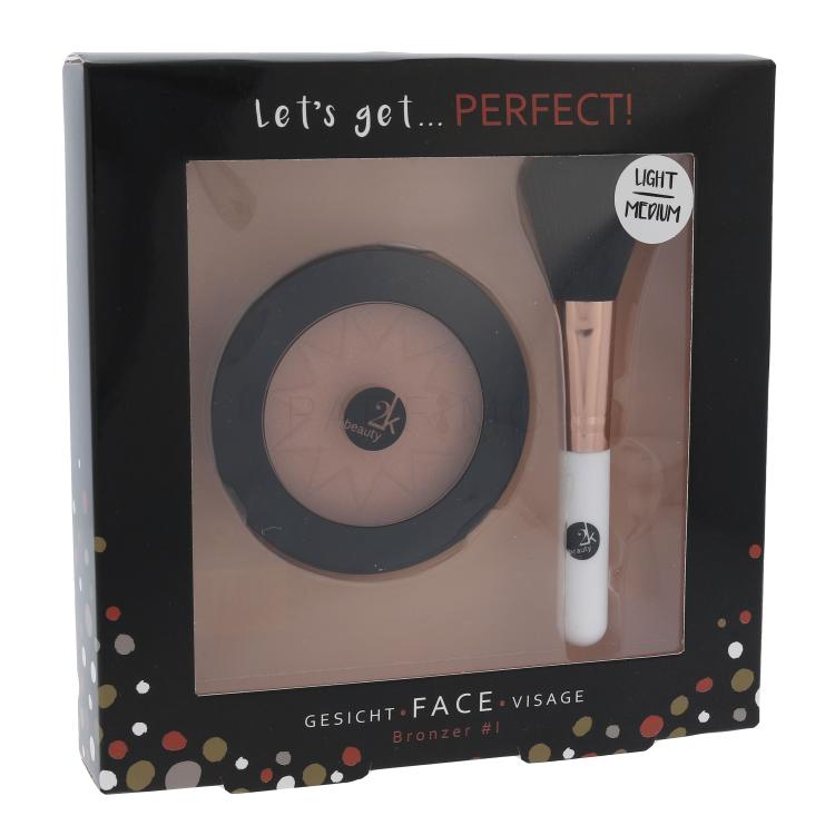 2K Let´s Get Perfect! Pacco regalo bronzer 10 g + pennello cosmetico 1 pz