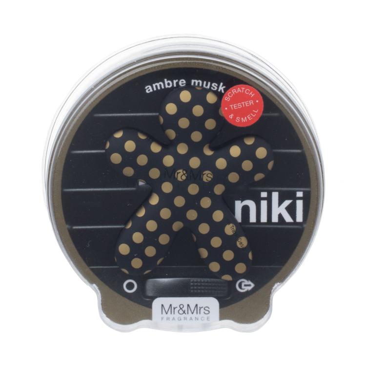 Mr&amp;Mrs Fragrance Niki Ambre Musk Deodorante per auto Ricaricabile 1 pz