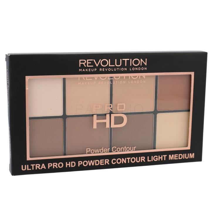 Makeup Revolution London Ultra Pro HD Powder Contour Palette Contouring palette donna 20 g Tonalità Light Medium