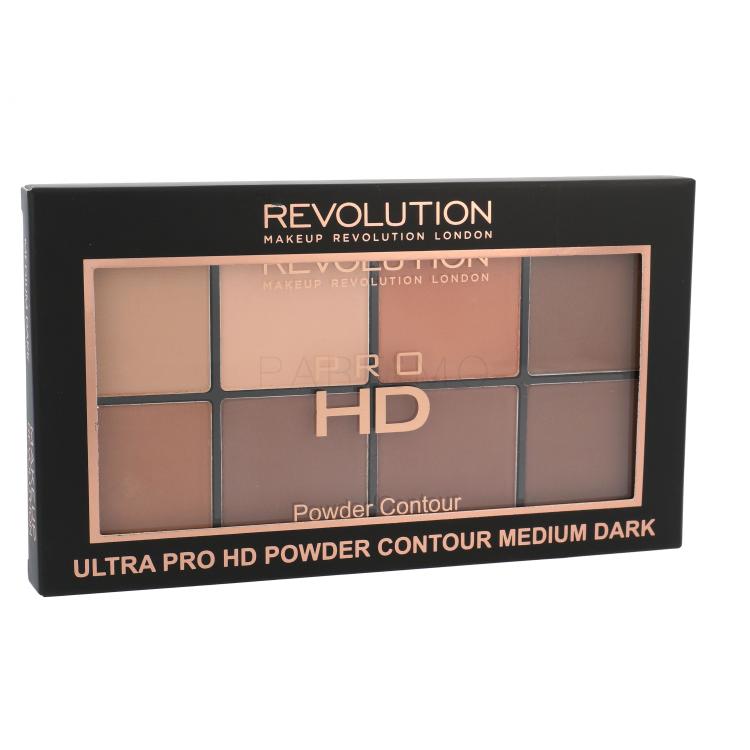 Makeup Revolution London Ultra Pro HD Powder Contour Palette Contouring palette donna 20 g Tonalità Medium Dark