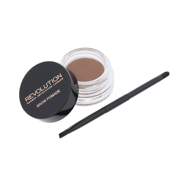 Makeup Revolution London Brow Pomade With Double Ended Brush Gel e pomate per sopracciglia donna 2,5 g Tonalità Soft Brown