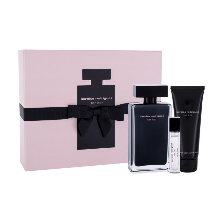 Narciso Rodriguez For Her Pacco regalo Eau de Toilette 100 ml + lozione per il corpo 75 ml + Eau de Toilette 10 ml