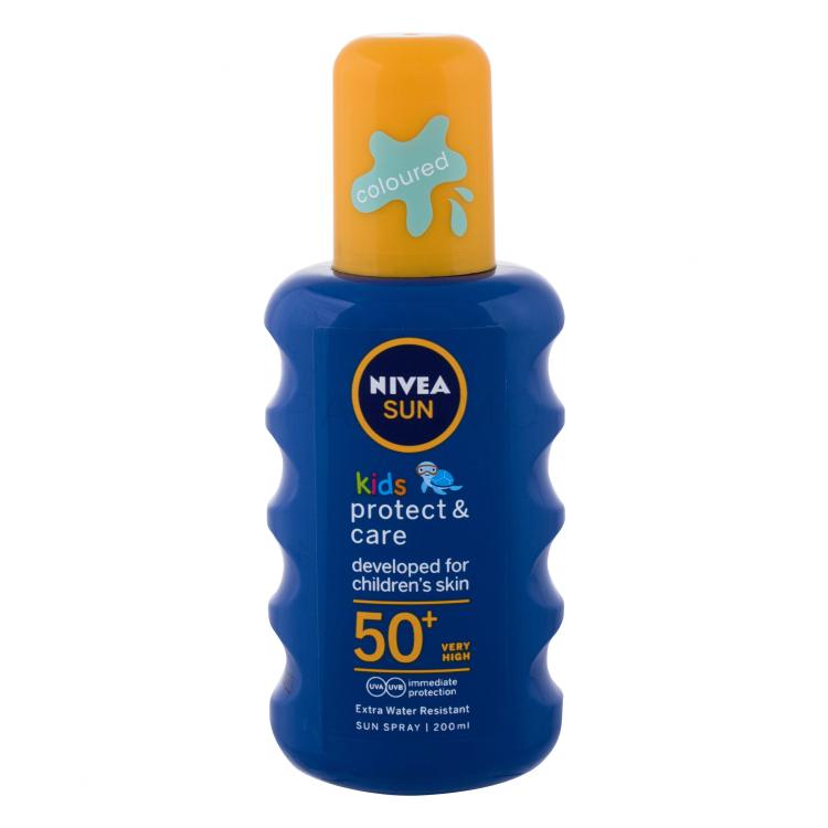 Nivea Sun Kids Protect &amp; Care Sun Spray SPF50+ Protezione solare corpo bambino 200 ml
