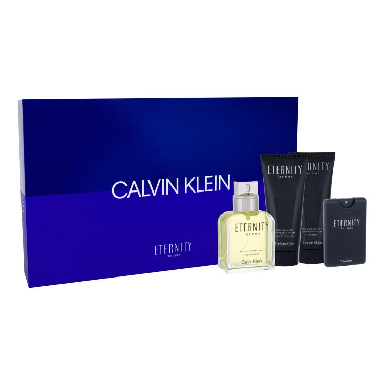Calvin Klein Eternity For Men Pacco regalo Eau de Toilette 100 ml + Eau de Toilette 20 ml + balsamo dopobarba 100 ml + doccia gel 100 ml